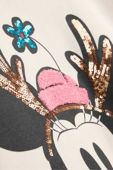 Women - Minnie Mouse - sweatshirt - shiny - cremewhite