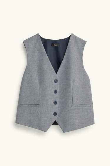 Women - Business waistcoat - regular fit - gray