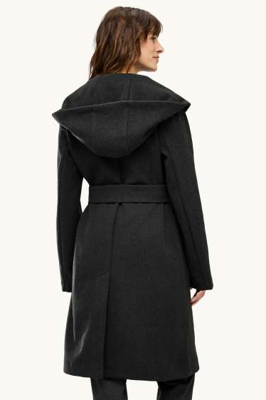 Donna - Cappotto con cappuccio - grigio scuro