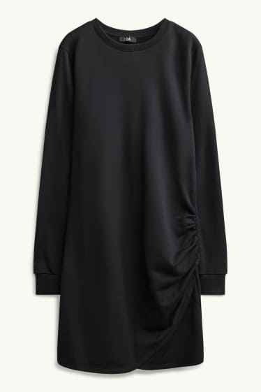 Damen - Fit & Flare Kleid - schwarz