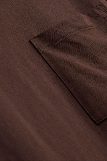 Dames - Longsleeve - relaxed fit - donkerbruin