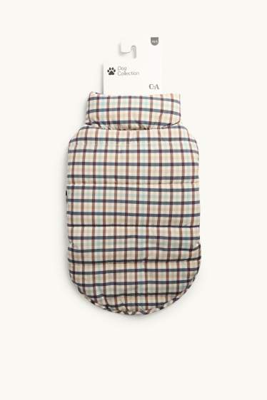Unisexe - Manteau pour chien - à carreaux - beige / marron