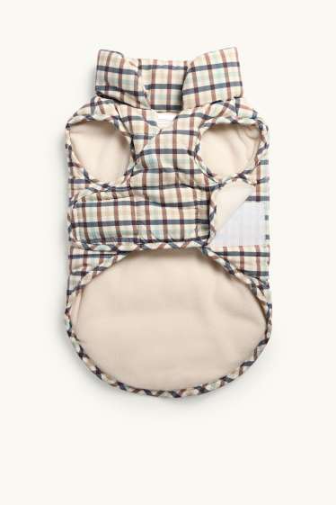 Unisexe - Manteau pour chien - à carreaux - beige / marron