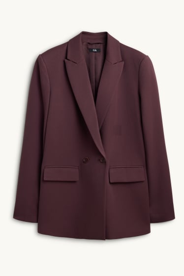 Femmes - Blazer de bureau - regular fit - bordeaux