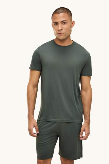 Hommes - Pyjashort - vert