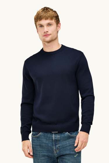 Hommes - Pull - bleu foncé