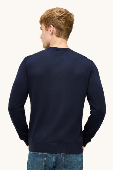 Hommes - Pull - bleu foncé