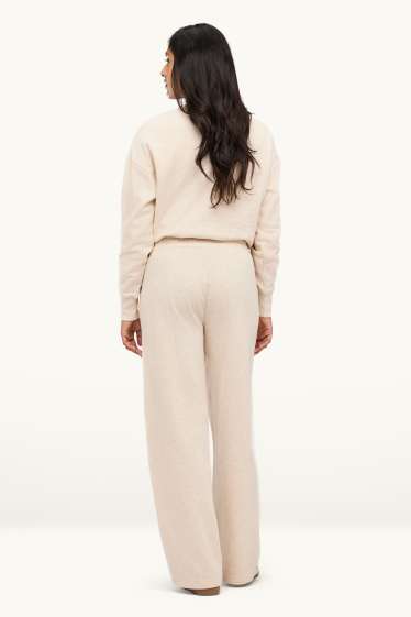 Dames - Joggingbroek - beige-mix