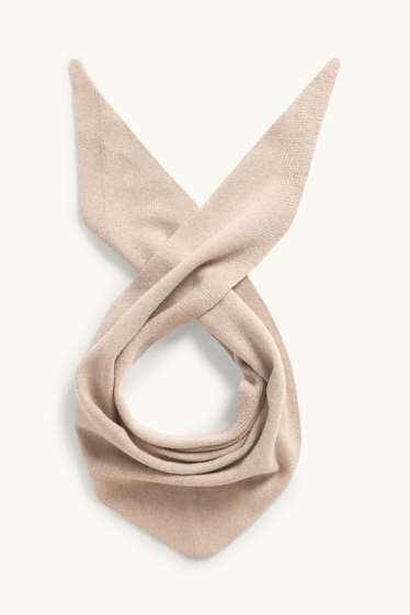 Damen - Strick-Schal - beige