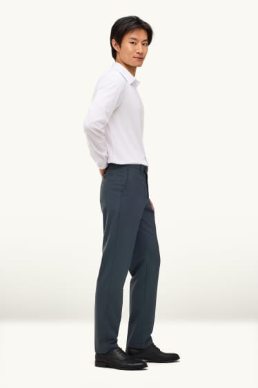 Herren - Baukasten-Wollhose - Regular Fit - petrol