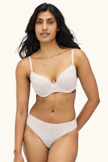 Dames - Slip - met structuur - roze