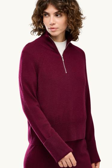 Damen - Kaschmir-Pullover - bordeaux