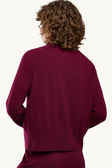 Damen - Kaschmir-Pullover - bordeaux