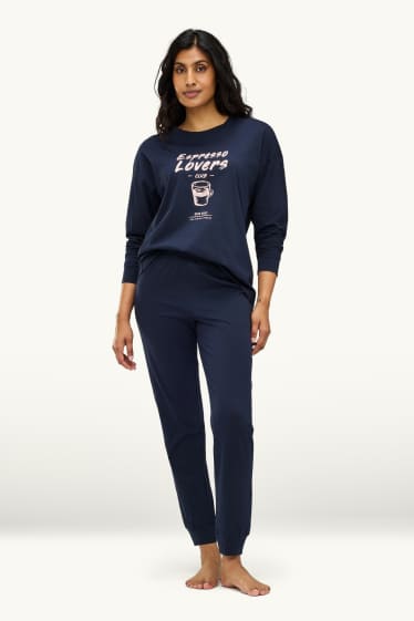 Dames - Pyjama - donkerblauw
