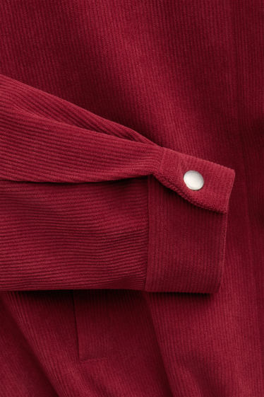 Dona - Blazer de pana - relaxed fit - vermell fosc