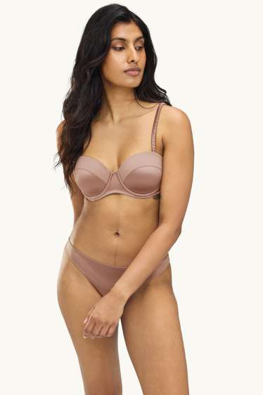 Femmes - Soutien-gorge avec armatures - BALCONETTE - ampliforme - marron clair