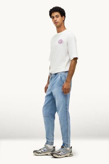 Pánské - Tapered jeans - jog denim - LYCRA® - džíny - světle modré
