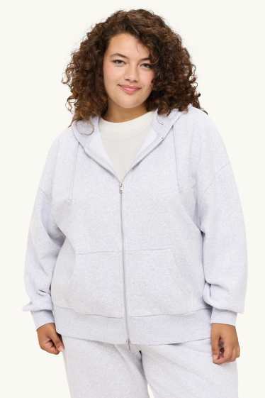 Women - Zip-through hoodie - light gray-melange