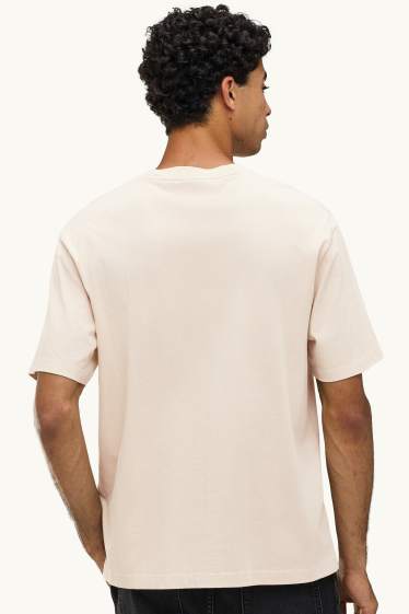 Men - T-shirt - relaxed fit - light beige