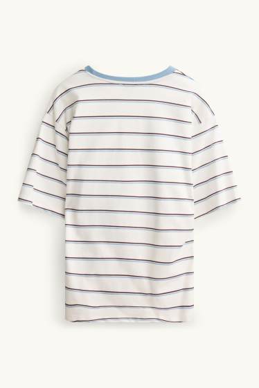 Femei - Tricou - alb / albastru deschis
