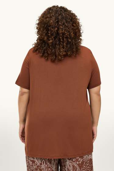 Dona - Samarreta de mànigues curtes - relaxed fit - marró