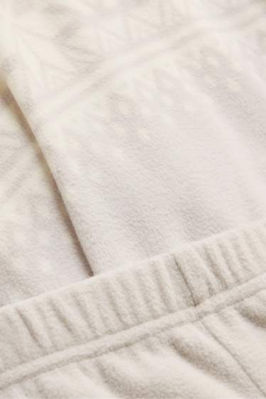 Women - Fleece pyjamas - cremewhite