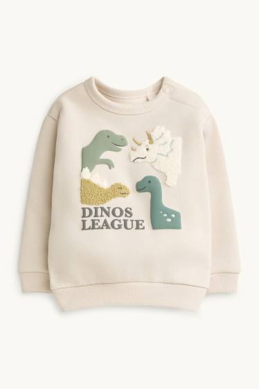 Neonati - Dinosauro - completo neonati - 2 pezzi - grigio / beige