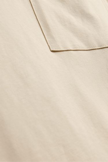 Dames - Longsleeve - relaxed fit - crèmekleurig
