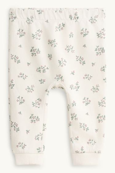 Neonate - Vischio - pigiama neonati - 2 pezzi - verde / bianco crema