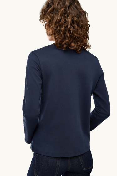 Damen - Langarmshirt - Regular Fit - dunkelblau