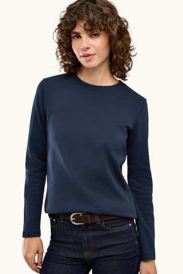 Damen - Langarmshirt - Regular Fit - dunkelblau