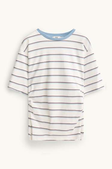 Femei - Tricou - alb / albastru deschis
