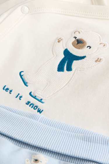 Bebeluși - băieți - Urs polar - pijama bebeluși - 2 piese - albastru / alb
