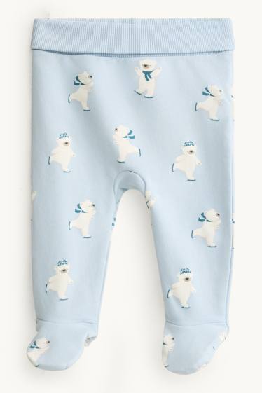 Bebeluși - băieți - Urs polar - pijama bebeluși - 2 piese - albastru / alb