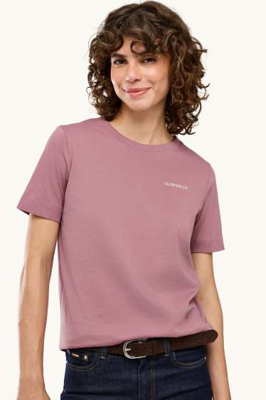 Donna - T-shirt sportiva - regular fit - rosa scuro