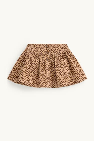Nena - Faldilla de pana - estampada - LYCRA® - beix/marró