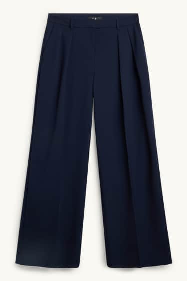 Donna - Pantaloni business - vita media - regular fit - blu scuro