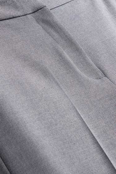 Dona - Pantalons formals - high waist - wide leg - gris jaspiat