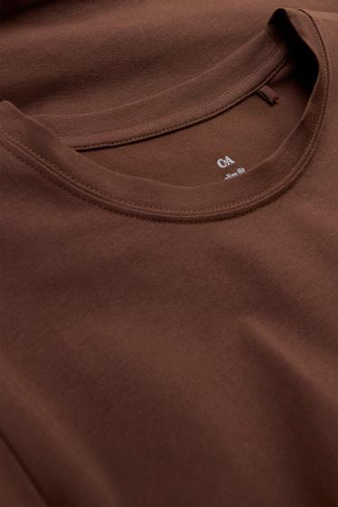 Dames - Longsleeve - slim fit - bruin