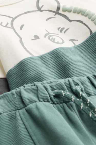 Bébés garçons - Winnie l’ourson - tenue pour bébé - finition côtelée - 2 pièces - blanc / vert