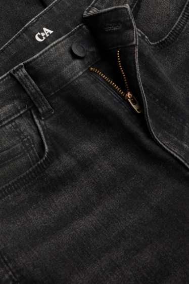 Damen - Skinny Jeans - High Waist - dunkeljeansgrau