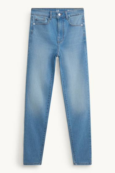 Dames - Skinny jeans - high waist - jeansblauw
