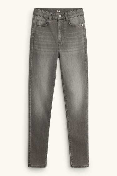 Dona - Skinny jeans - high waist - texà gris