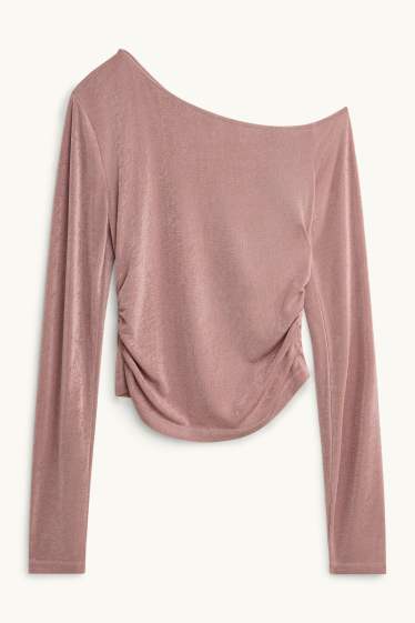 Damen - Langarmshirt - Slim Fit - zartrosa