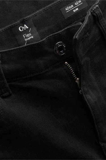 Dames - Slim jeans - mid waist - shaping jeans - zwart