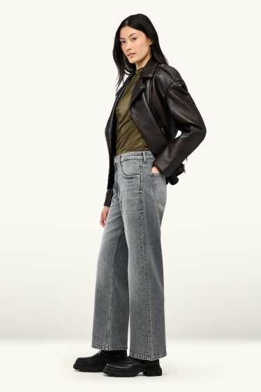 Femmes - Baggy jean - mid waist - jean gris