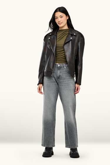 Femmes - Baggy jean - mid waist - jean gris