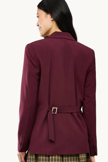 Damen - Blazer - Relaxed Fit - bordeaux