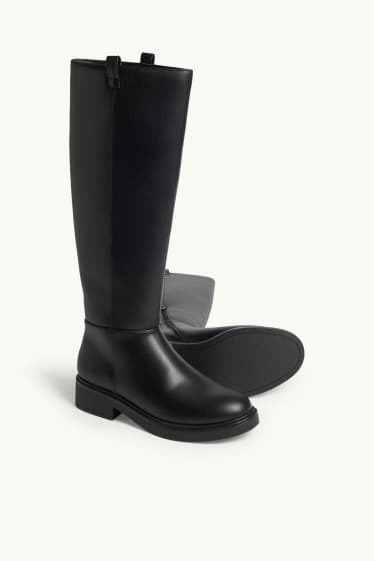 Dames - Laarzen - imitatieleer - zwart