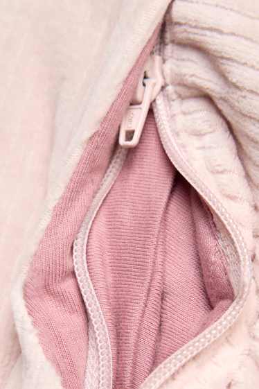 Bébés filles - Petit cœur - gigoteuse - 6 à 18 mois - 3,5 TOG - finition côtelée - rose tendre
